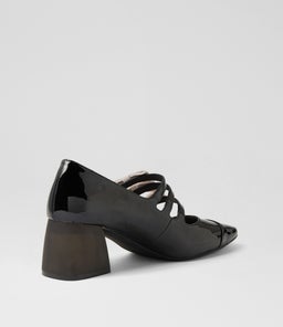 MERRYN DJ BLACK NUDE PATENT SUEDE