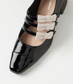 MERRYN DJ BLACK NUDE PATENT SUEDE