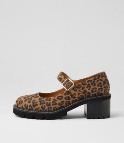MIRRIAM DJ CAMEL LEOPARD SUEDE