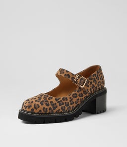 MIRRIAM DJ CAMEL LEOPARD SUEDE