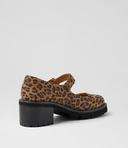 MIRRIAM DJ CAMEL LEOPARD SUEDE