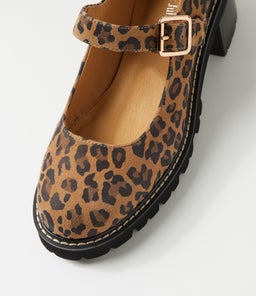 MIRRIAM DJ CAMEL LEOPARD SUEDE