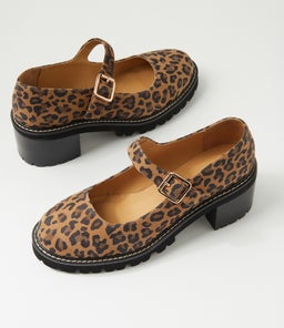 MIRRIAM DJ CAMEL LEOPARD SUEDE