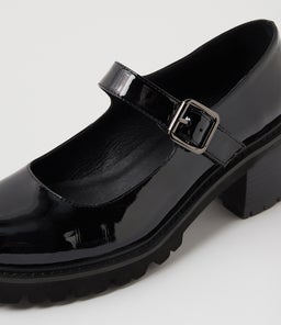 MIRRIAM DJ BLACK BLACK HEEL PATENT LEATHER