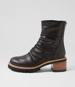 MOINA DJ BLACK NATURAL HEEL LEATHER