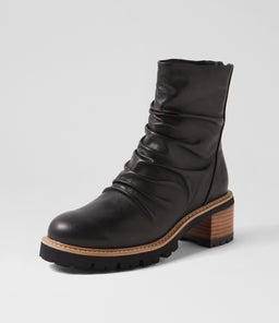 MOINA DJ BLACK NATURAL HEEL LEATHER