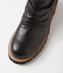 MOINA DJ BLACK NATURAL HEEL LEATHER