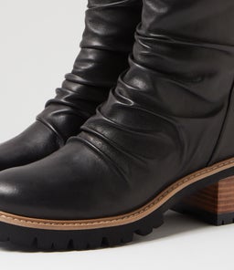 MOINA DJ BLACK NATURAL HEEL LEATHER