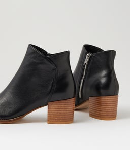 MOUSA DJ BLACK NATURAL HEEL LEATHER