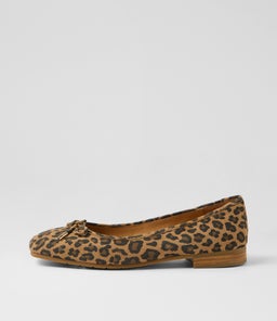 PANISE DJ CAMEL LEOPARD SUEDE