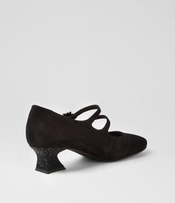 PIXXIE DJ BLACK BLACK SUEDE JEWELS
