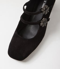 PIXXIE DJ BLACK BLACK SUEDE JEWELS