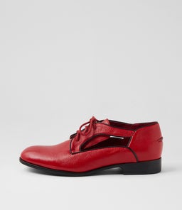 QEMPTO DJ DK RED BLACK LEATHER