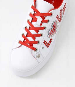 WAYORAS DJ WHITE RED LEATHER PATENT