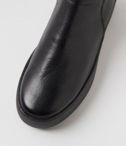 WAZEL DJ BLACK BLACK SOLE LEATHER