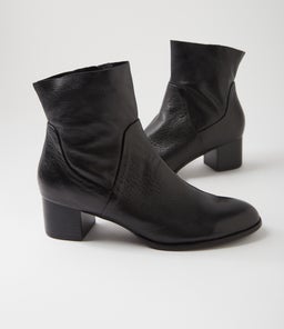 YAYOI DJ BLACK BLACK HEEL LEATHER