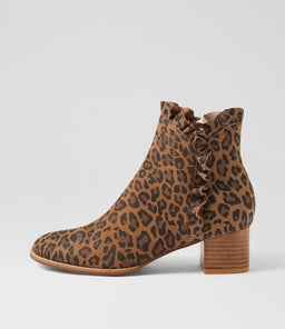 YEBBY DJ CAMEL LEOPARD SUEDE