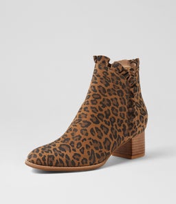 YEBBY DJ CAMEL LEOPARD SUEDE