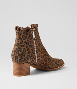 YEBBY DJ CAMEL LEOPARD SUEDE