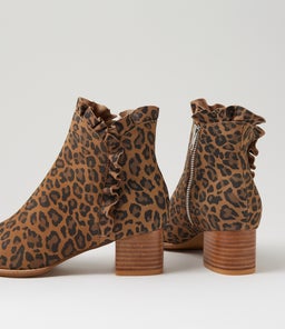 YEBBY DJ CAMEL LEOPARD SUEDE