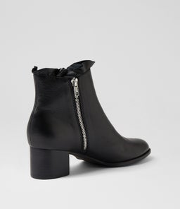 YEBBY DJ BLACK BLACK HEEL LEATHER