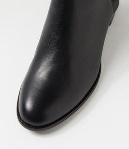YEBBY DJ BLACK BLACK HEEL LEATHER