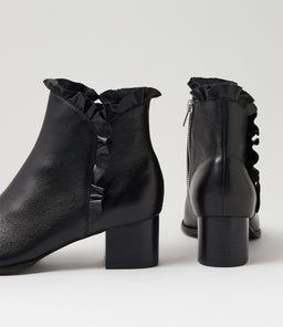 YEBBY DJ BLACK BLACK HEEL LEATHER