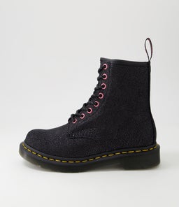 1460 8 EYE BOOT BLACK BEJEWELED LEATHER