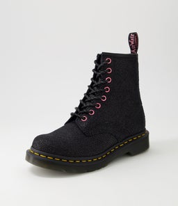 1460 8 EYE BOOT BLACK BEJEWELED LEATHER