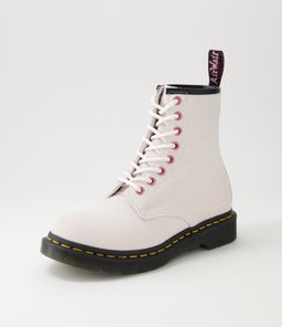 1460 8 EYE BOOT WHITE BEJEWELED LEATHER