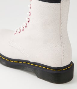1460 8 EYE BOOT WHITE BEJEWELED LEATHER