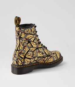 1460 8 EYE BOOT BUTTERFLY YELLOW SUEDE