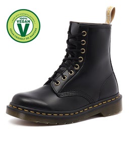 1460 VEGAN 8 EYE BOOT BLACK VEGAN LEATHER