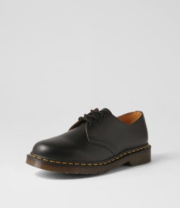 1461 3 EYE SHOES BLACK SMOOTH LEATHER
