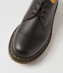 1461 3 EYE SHOES BLACK SMOOTH LEATHER