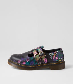 8065 MARY JANE VINTAGE FLORAL PRINT LEATHER