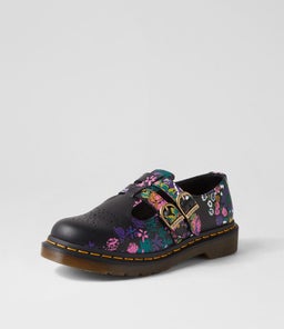 8065 MARY JANE VINTAGE FLORAL PRINT LEATHER