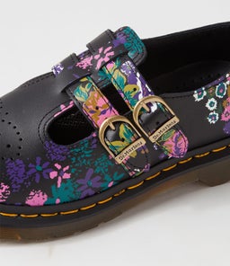 8065 MARY JANE VINTAGE FLORAL PRINT LEATHER