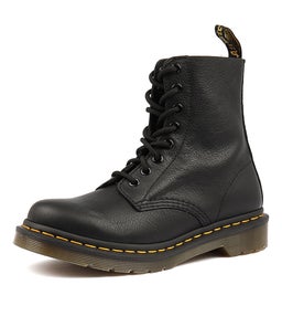 PASCAL 8 EYE BOOT BLACK LEATHER