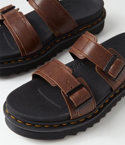 MYLES DARK BROWN OILY ILLUSION LEATHER