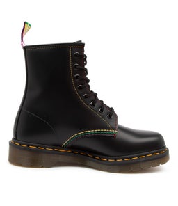 1460 PRIDE BOOT DM BLACK SMOOTH LEATHER