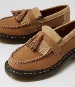 ADRIAN TASSEL LOAFER DM SAVANNAH TAN TUMBLED NUBUCK SUEDE