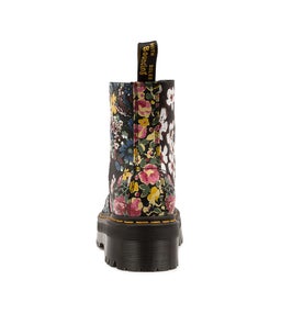 SINCLAIR JUNGLE BOOT DM BLACK FLORAL MASH UP LEATHER