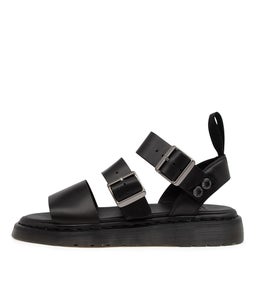 GRYPHON SANDAL DM BLACK BRANDO LEATHER