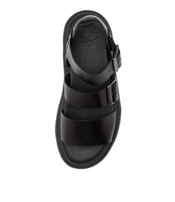 GRYPHON SANDAL DM BLACK BRANDO LEATHER