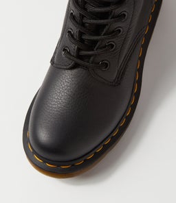 1B99 14 EYE BOOT DM BLACK VIRGINIA LEATHER