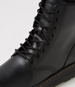 CREWSON 8 EYE BOOT DM BLACK LEATHER