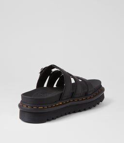 BLAIRE SLIDE DM BLACK LEATHER
