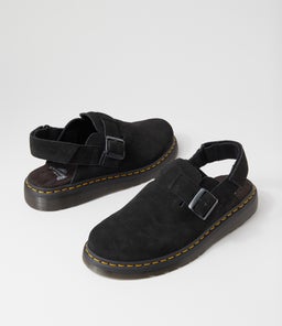 JORGE II MENS MULE DM BLACK SUEDE