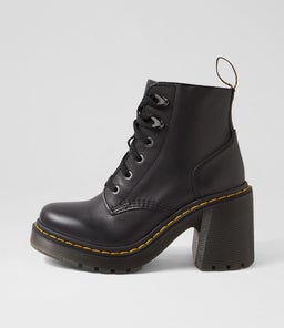 JESY 6 TIE BOOT DM BLACK LEATHER